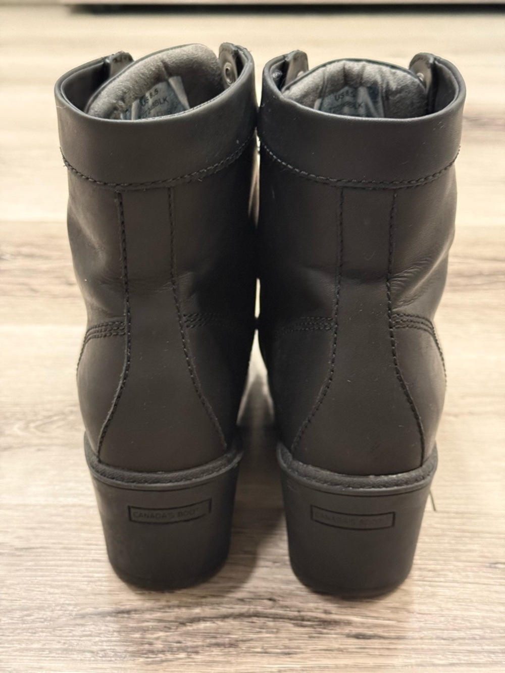 KODIAK Claire Black Lace-Up Block Heel Waterproof Ankle Boots Women’s 8.5 EUC - Picture 6 of 10